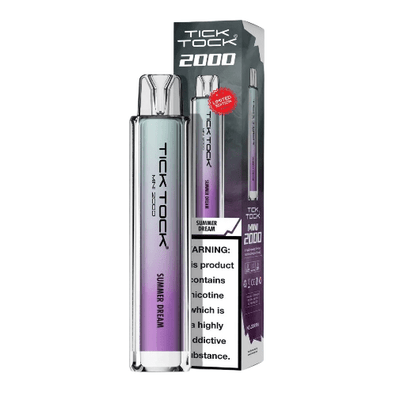 Tick Tock Mini 2000 Puffs Disposable Vape Device 20MG Box of 10,